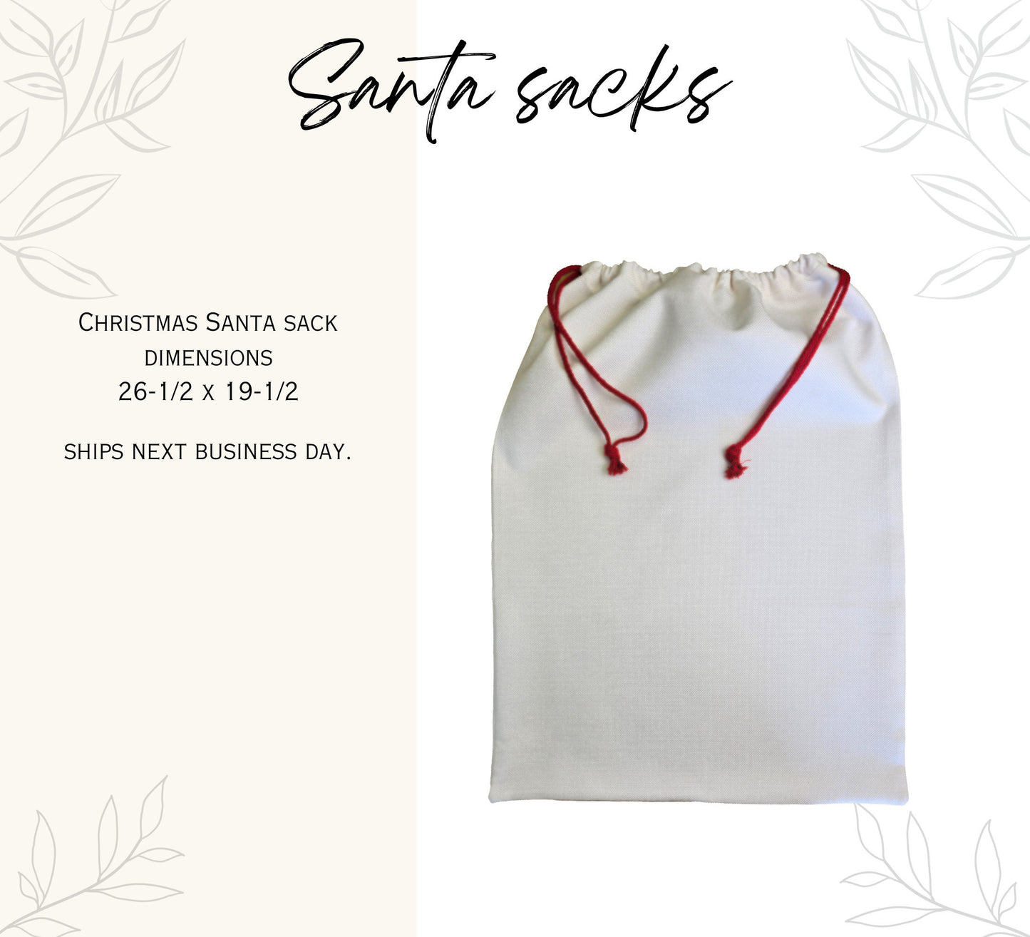 Personalized Santa Sack, Christmas Bags with Name, Custom Christmas Santa Sack, North Pole Delivery Sack, Christmas Gift For Kid