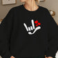 Sign language sweatshirt, Cute love sweater, asl crewneck sweatshirt, valentines gift sweater.