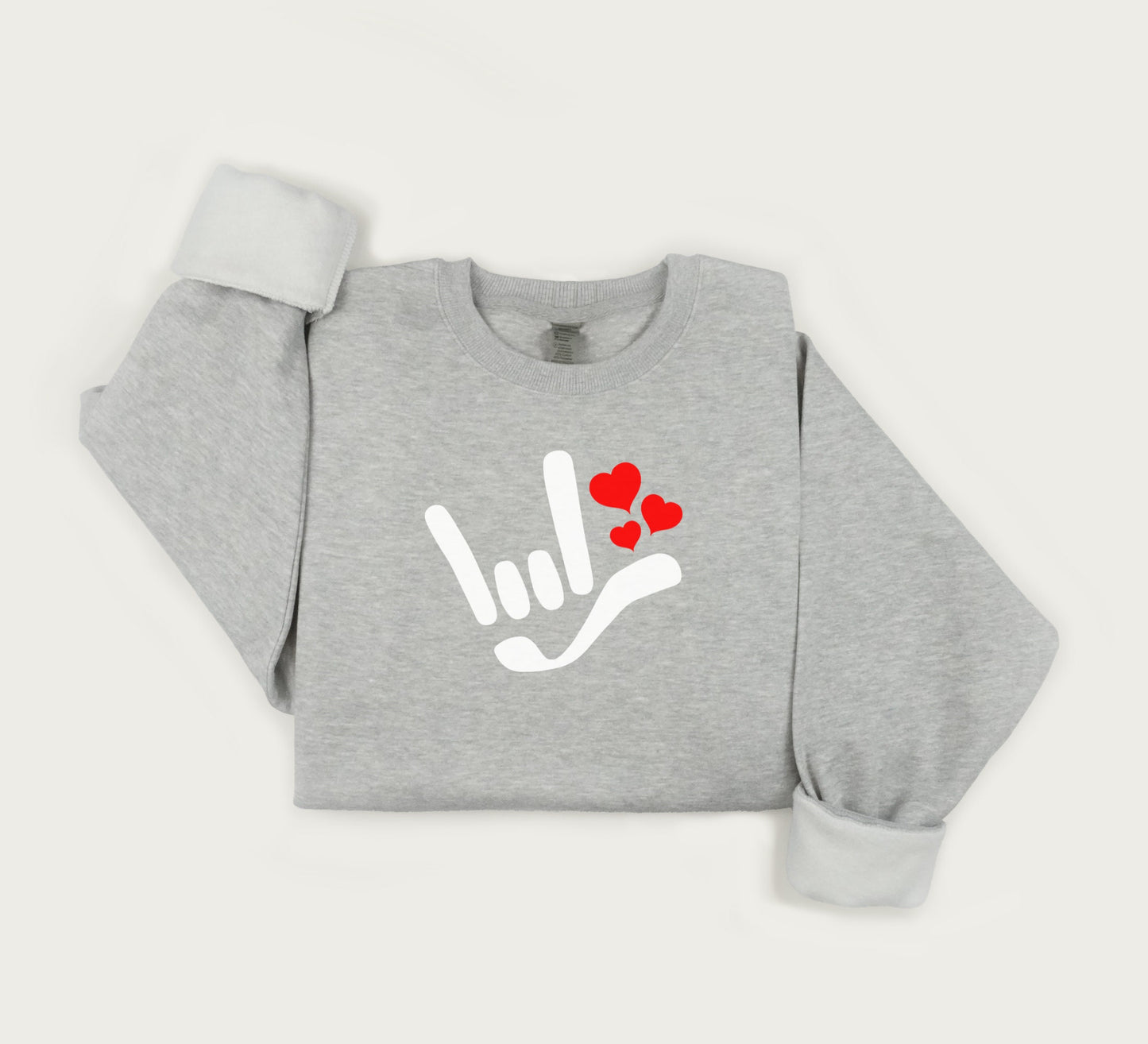 Sign language sweatshirt, Cute love sweater, asl crewneck sweatshirt, valentines gift sweater.