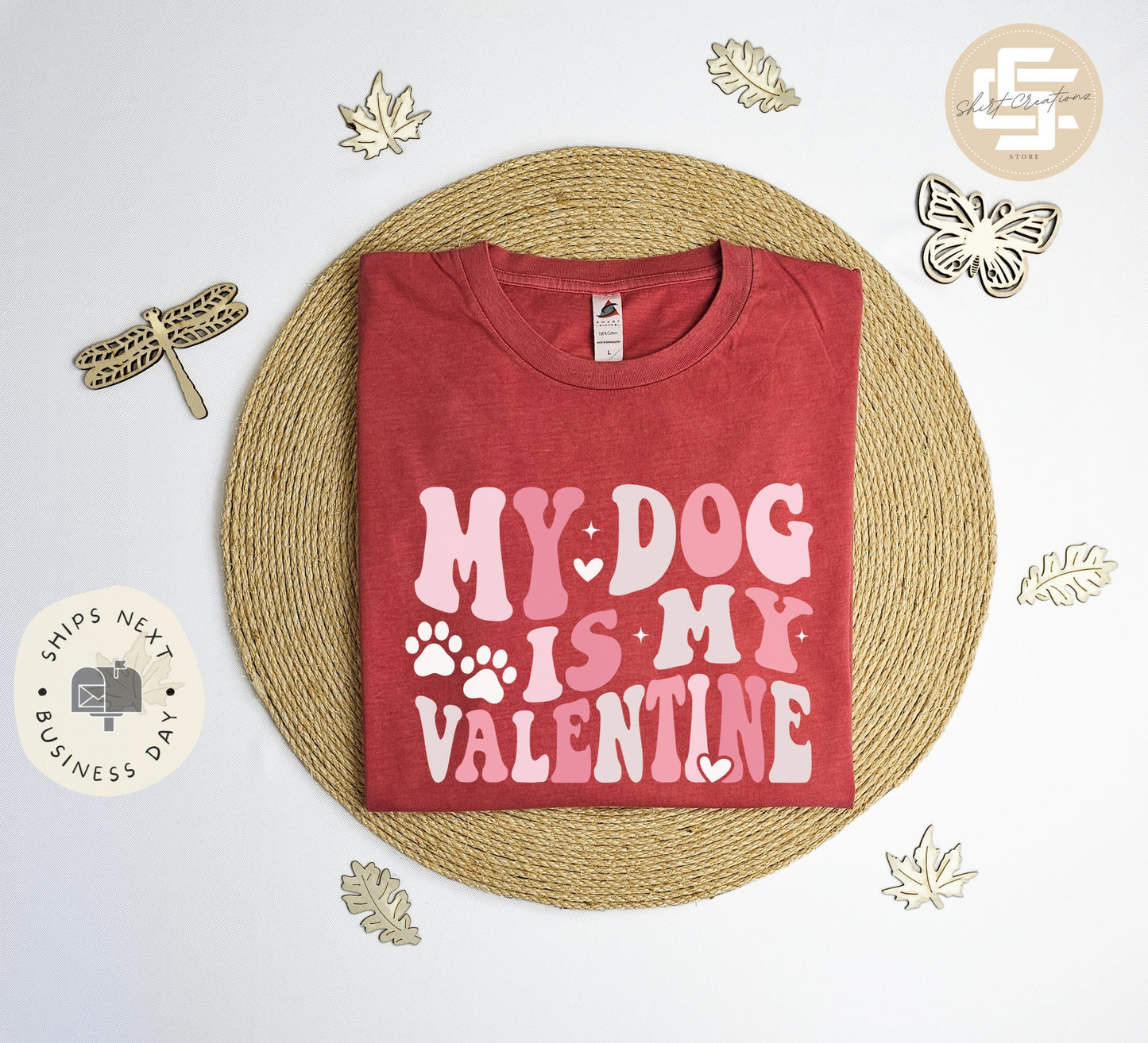 My dog is my Valentine Vintage T-Shirt, groovy Valentines day tee shirt, Galentines day shirt, girl friend gift T-shirt, Vintage tee shirt.