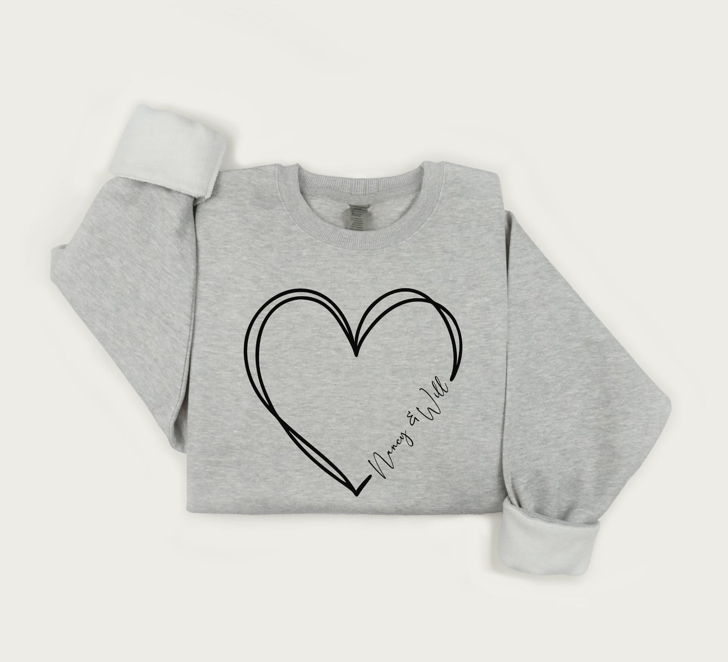 Personalized Valentine sweatshirt, Valentines day sweater, hearts crewneck sweatshirt, valentines gift sweater.