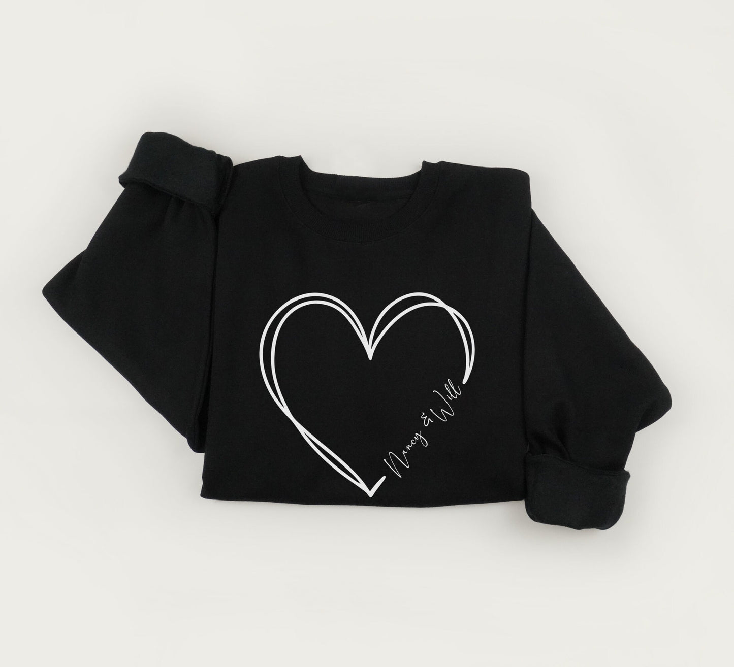 Personalized Valentine sweatshirt, Valentines day sweater, hearts crewneck sweatshirt, valentines gift sweater.