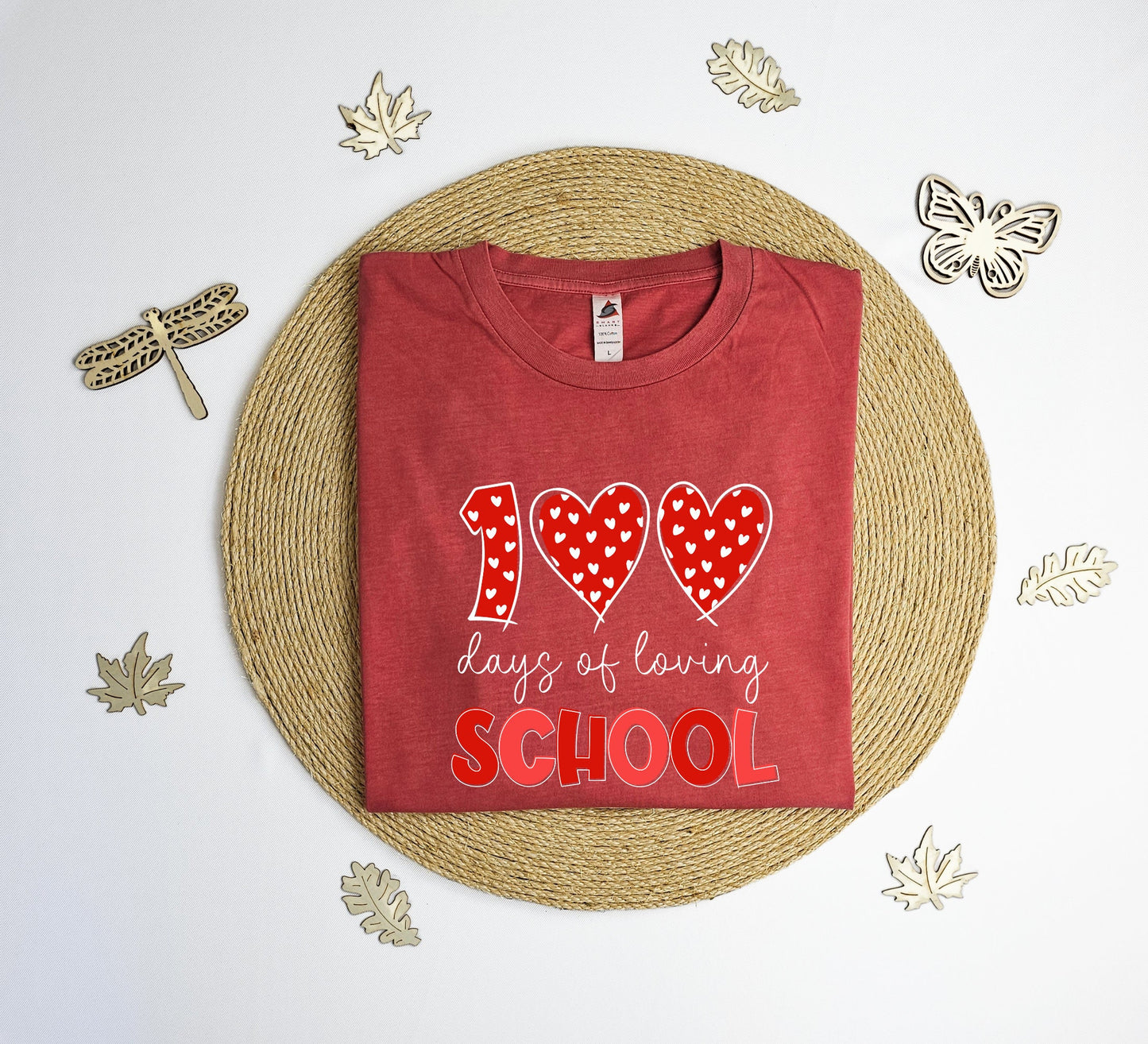 100 days of loving school Vintage T-Shirt, groovy 100 days of school tee shirt, school shirt, teacher gift T-shirt, Vintage tee shirt.