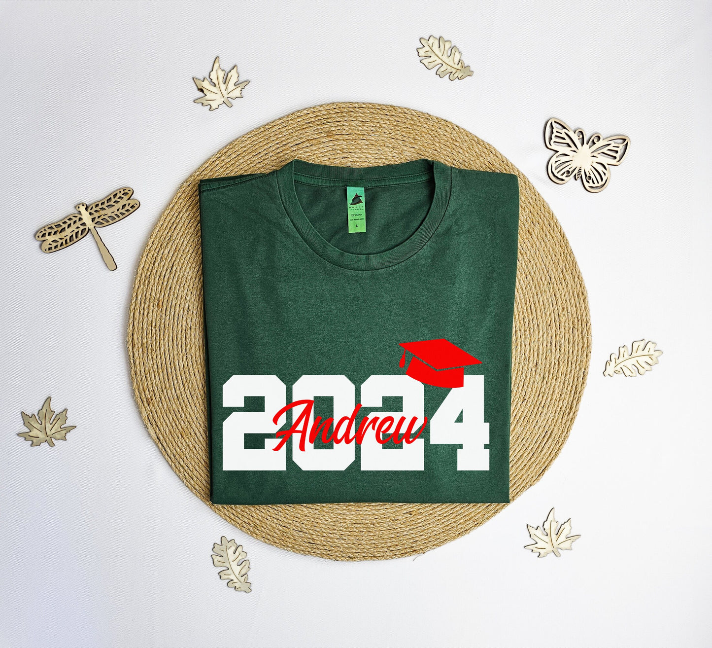 Personalized Graduation Vintage T-Shirt, Class of 2024 tee shirt, Custom name graduation shirt, Graduation gift T-shirt, Vintage tee shirt.