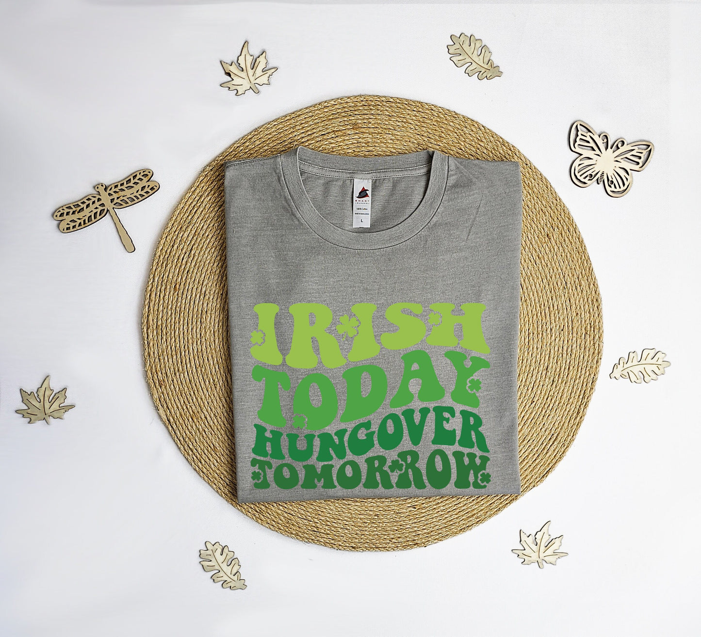 Irish today hungover tomorrow Vintage T-Shirt, St. Patrick's day tee shirt, Funny St. Patricks T-shirt, Vintage tee shirt.