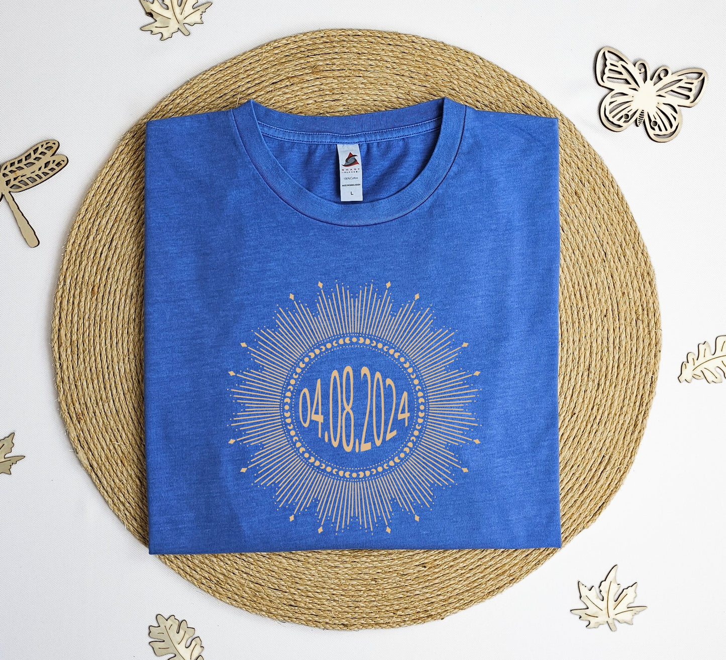 Total solar eclipse 2024 mandala T-Shirt, solar eclipse tee shirt, eclipse T-shirt, mandala tee shirt.