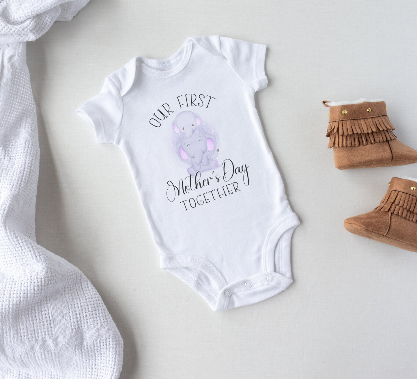 Our first mothers day matching Onesie® and shirt, First Mother's day baby and mom, first mothers day together matching outfit.