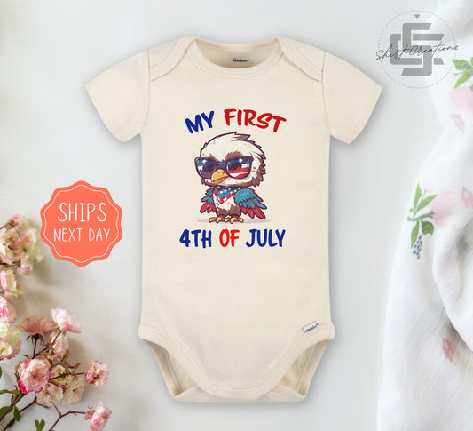 My First 4th of July Onesie®, 4th of July baby Onesie®,  baby independence day bodysuit. Newborn baby gift.