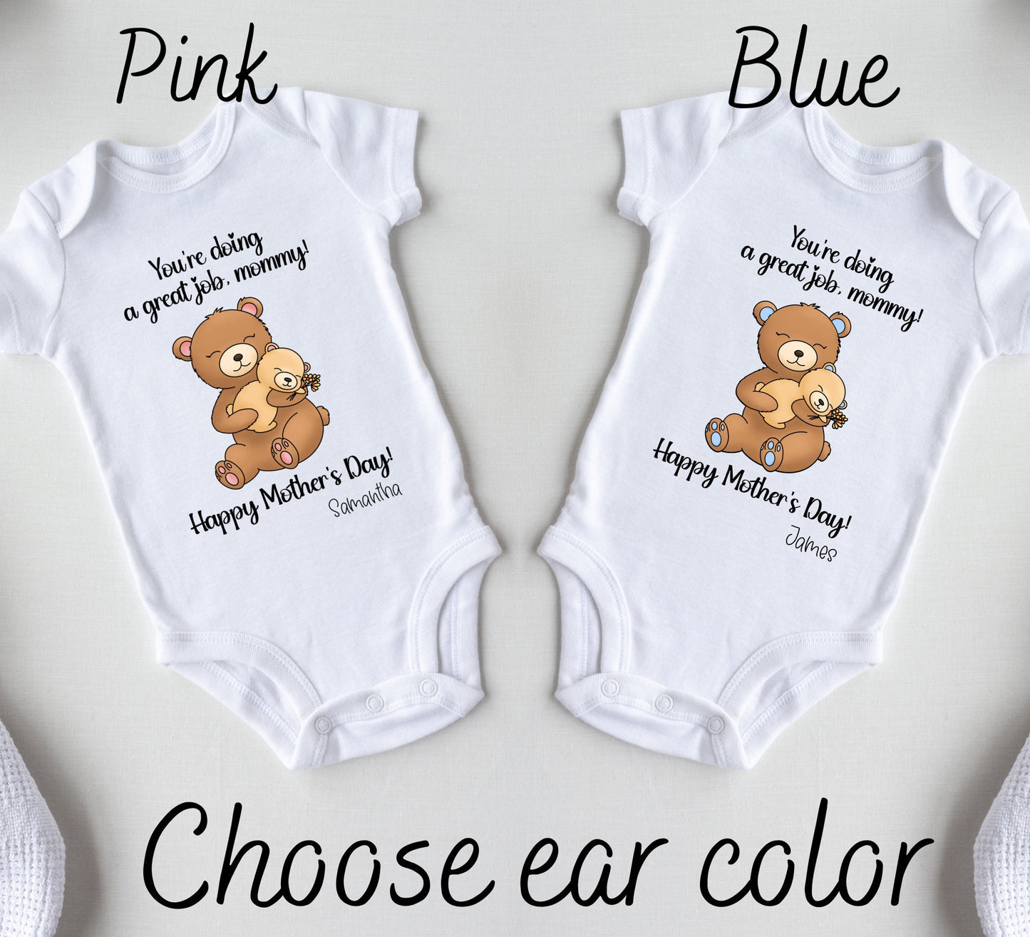 You're doing a great job mommy baby Onesie® Mother's day baby Onesie®, cute personalized name newborn body suit. newborn baby gift.