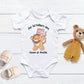 Our first Father's day baby Onesie® Father's day baby Onesie®, First father's day newborn baby boy & girl gift. Personalized baby bodysuit.