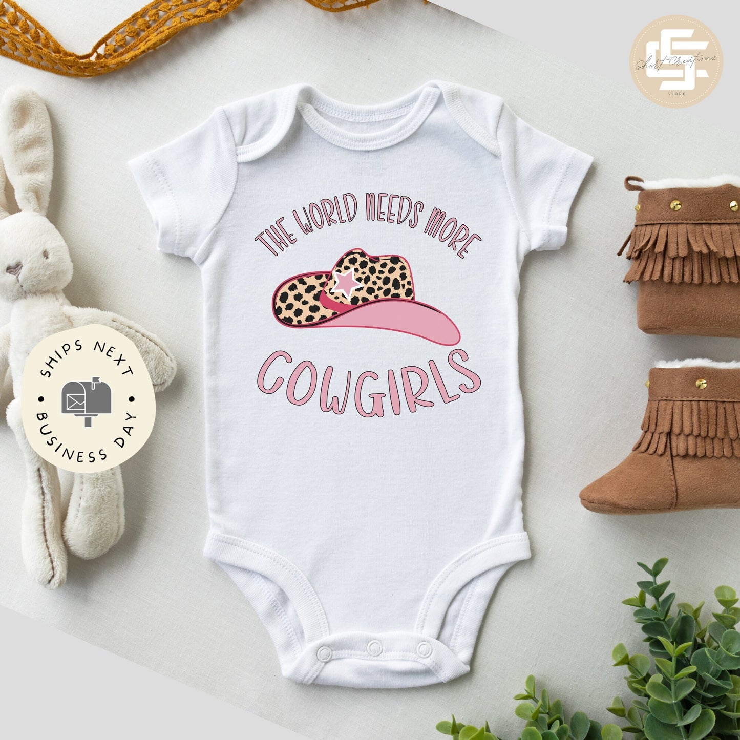 The world need more cowgirls Baby Onesie®, Cowgirl baby Onesie®, Rodeo baby bodysuit. Newborn baby gift.