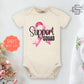 Support squad Baby Onesie® Breast cancer awareness Onesie®, October we wear pink newborn body suit. Breast cancer support squad toddler tee.