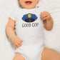 Twin baby Onesies®, Good and Bad cop twins , Twin police toddler tee. sibling funny outfit.