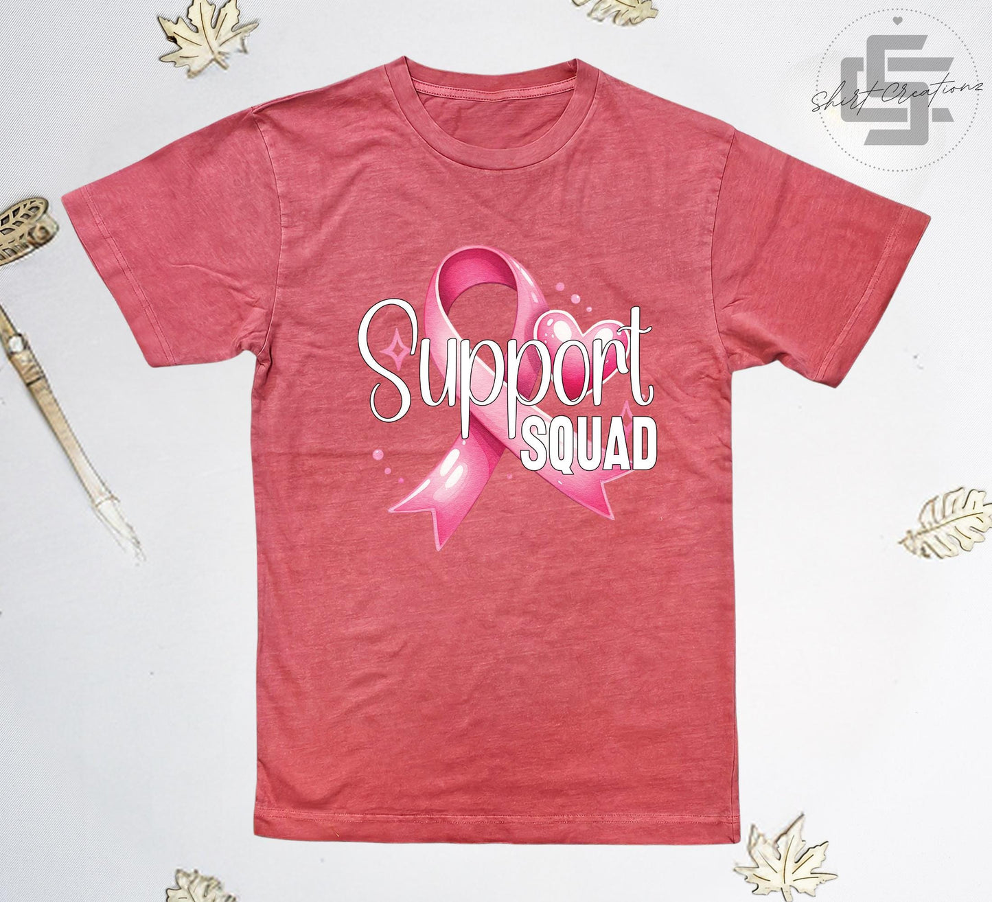 Cancer support squad vintage shirt, breast cancer awareness shirt, pink ribbon vintage wash shirt