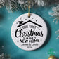 Christmas ornament Personalized new home 2024, First time homebuyer gift, Just married new home gift.