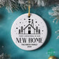 Christmas ornament Personalized new home 2024, First time homebuyer gift, Last name new home gift.