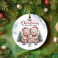 Baby's first Christmas ornament, Personalized family of three Christmas ornament, first baby family of three 2024