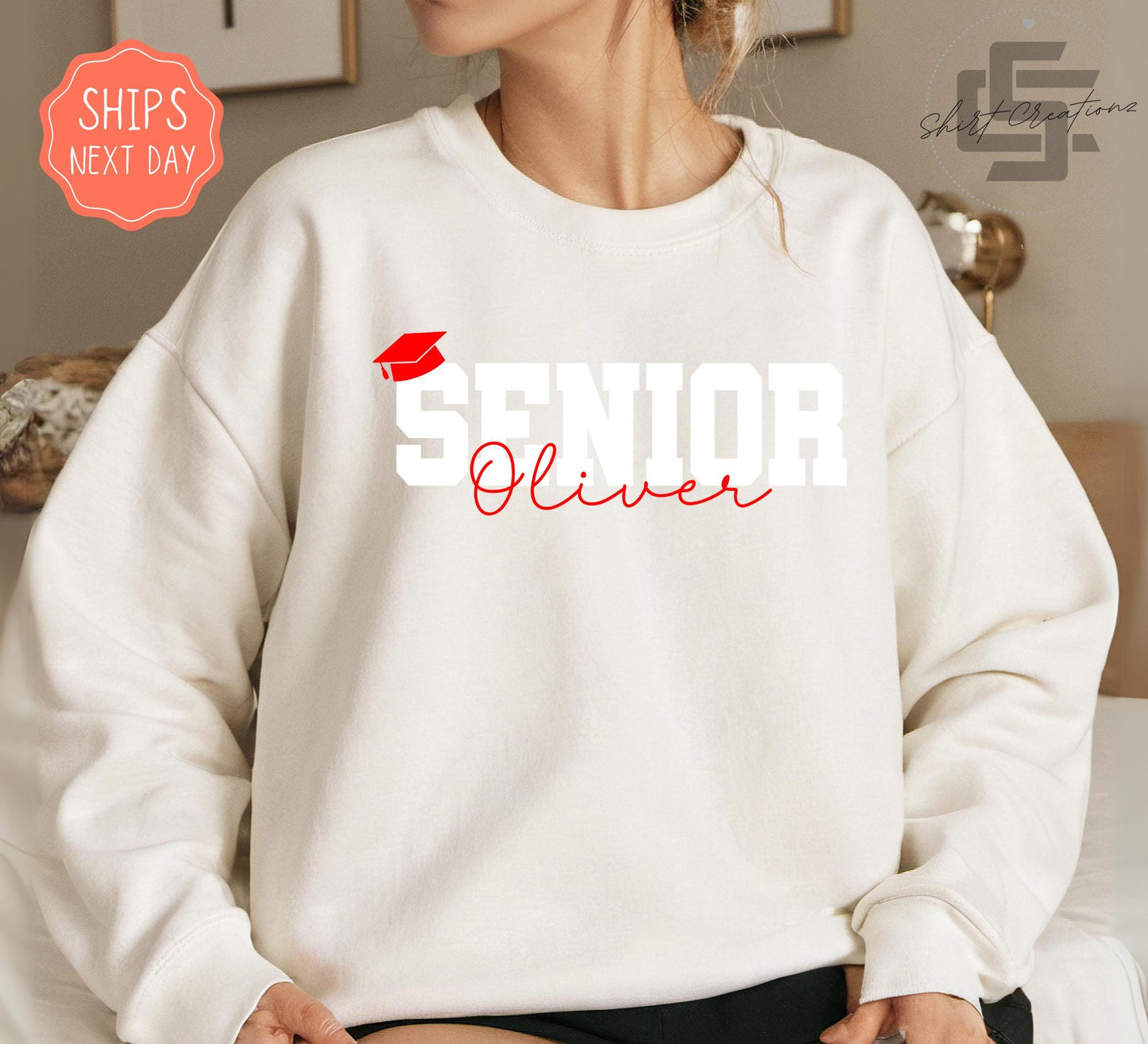 Senior 2025 sweatshirt, Personalized name graduation sweater, Custom first and last name graduation crewneck, Graduation gift.