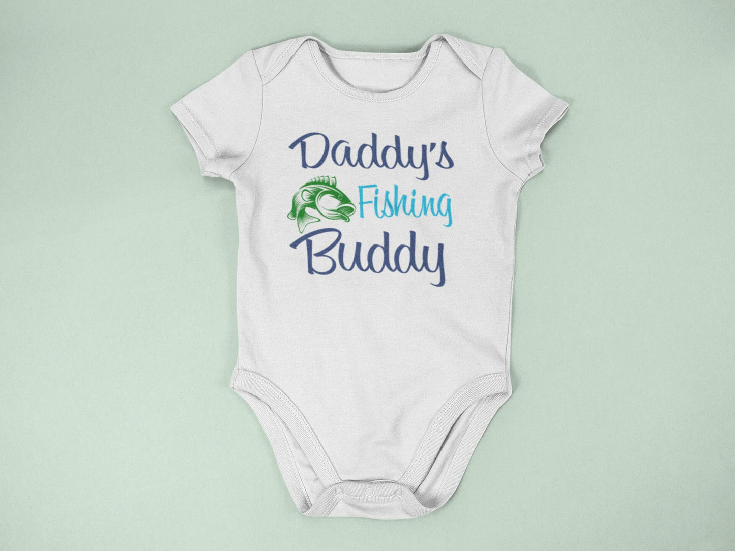 Daddy's fishing buddy Onesie®, Fishing buddy Onesie®, baby fisher, fishing baby bodysuit.