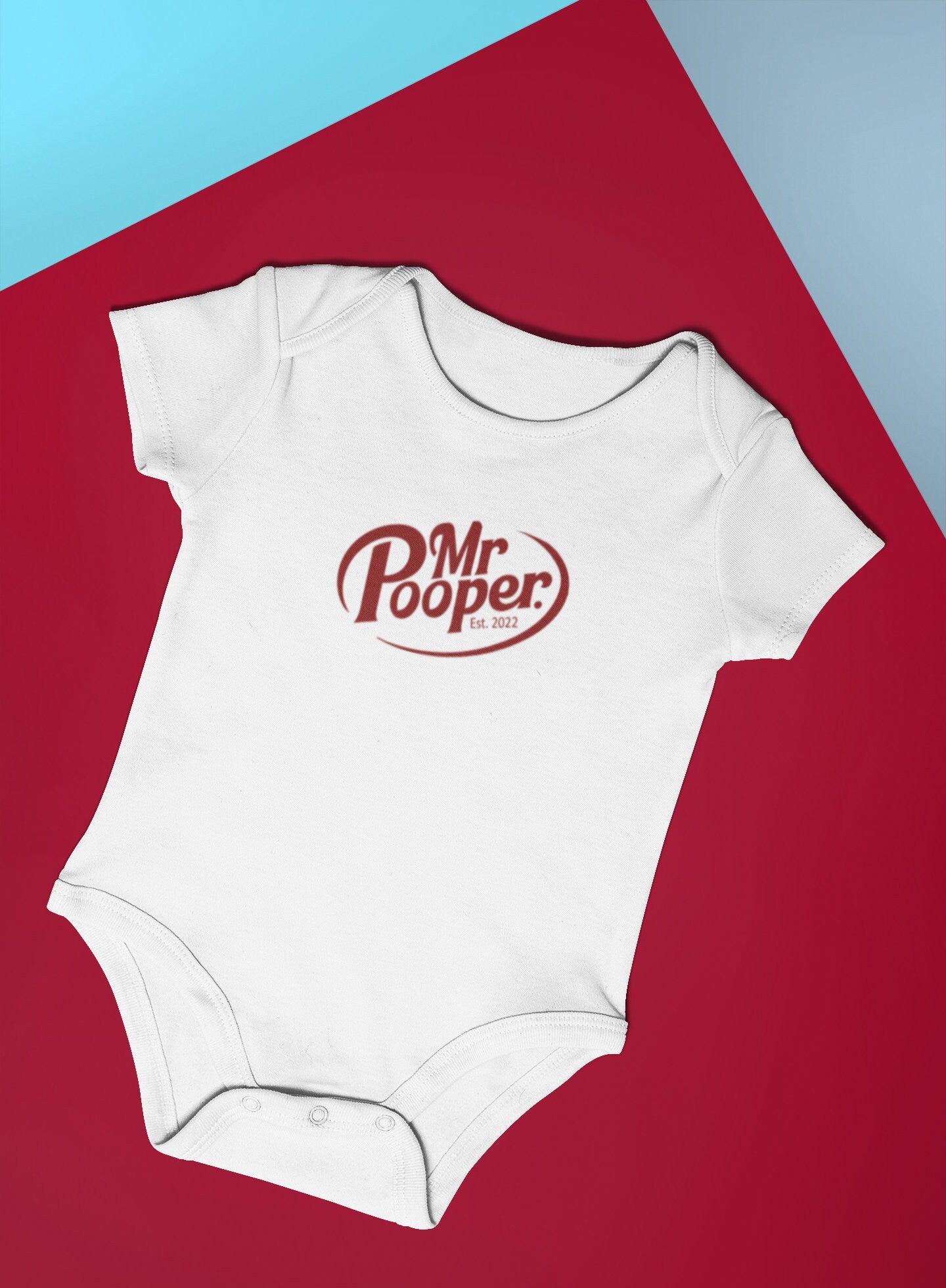 Mr. Pooper Onesie®, baby boy Onesie®, party pooper, baby pooper body suit.