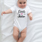 Little sister Onesie® baby sister Onesie®, sister newborn body suit. newborn baby gift.