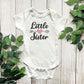 Little sister Onesie® baby sister Onesie®, sister newborn body suit. newborn baby gift.