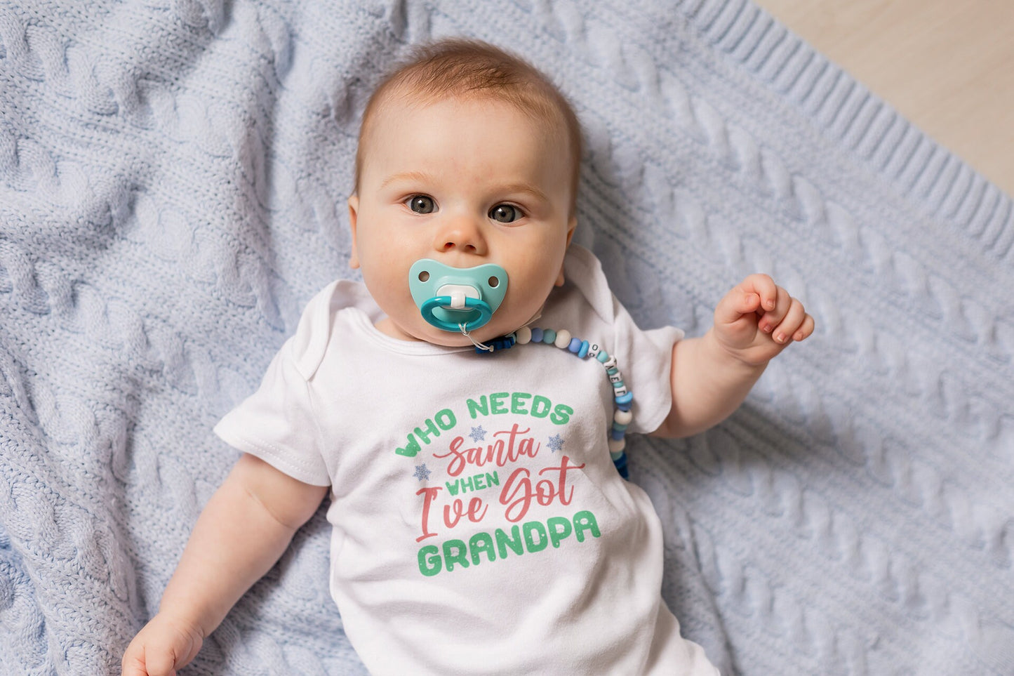 Who needs Santa when you have Grandpa Onesie® Who needs Santa Onesie®, Grandparent newborn body suit. newborn baby gift.