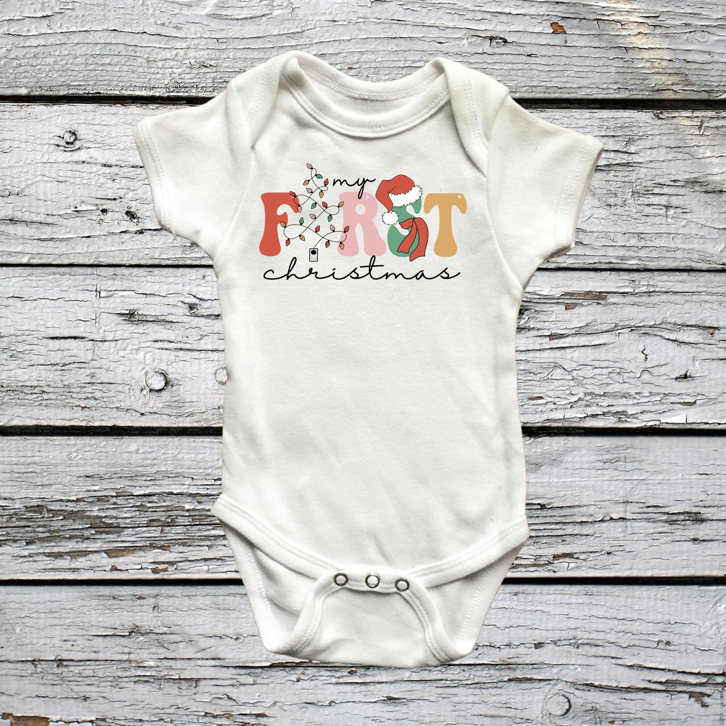 My first Christmas Onesie® Christmas baby Onesie®, Christmas tree body suit. newborn baby gift.