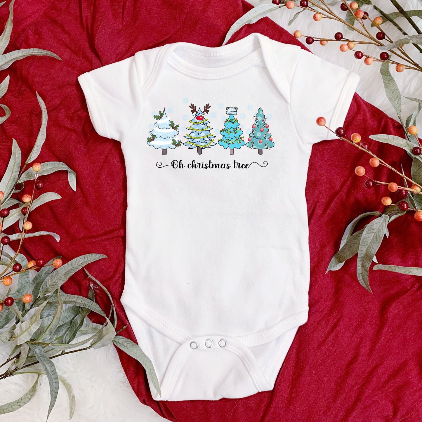 Oh Christmas tree Onesie® Christmas baby Onesie®, Christmas tree body suit. newborn baby gift.