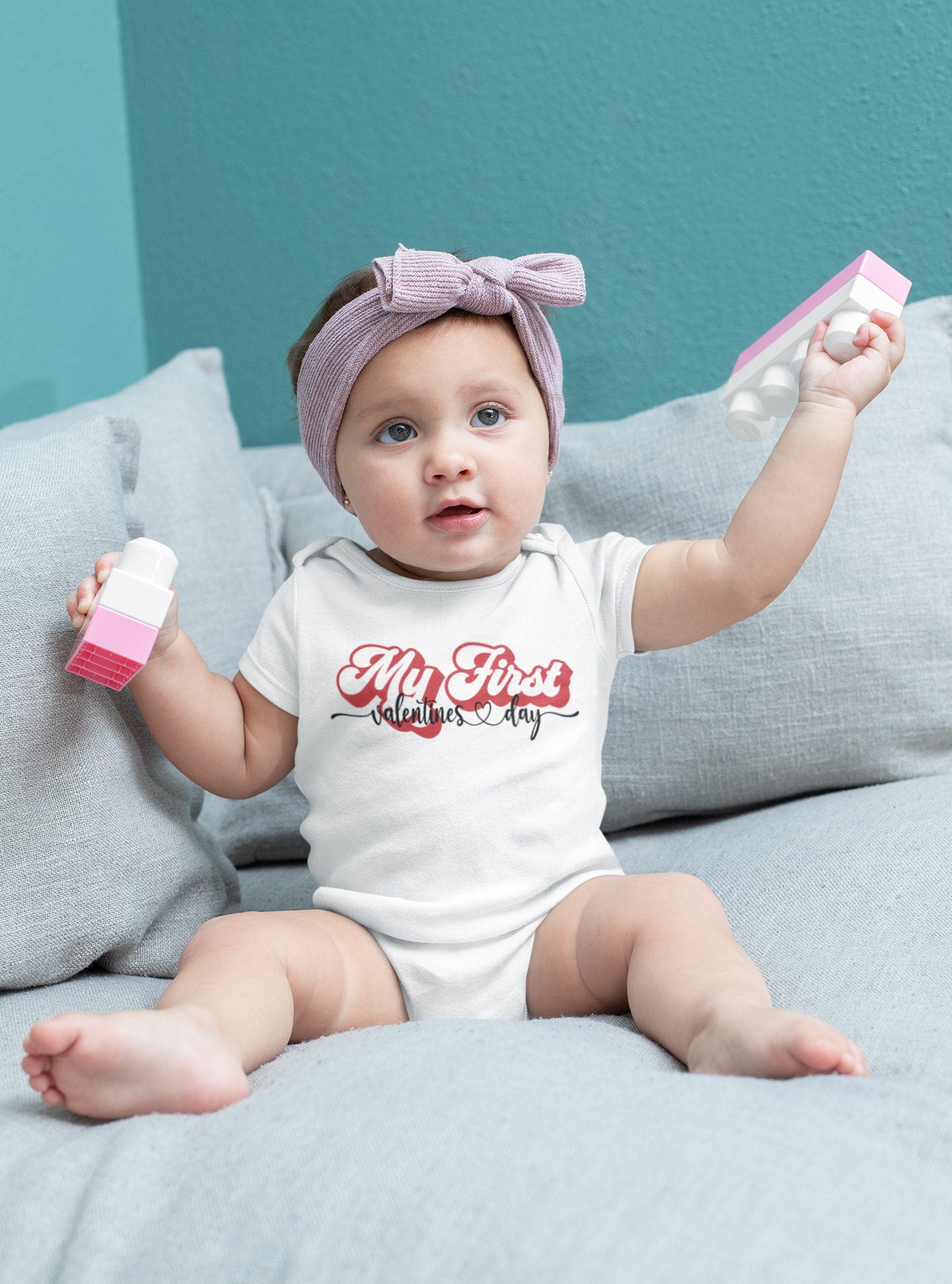 My first valentine's hot sale day onesie girl