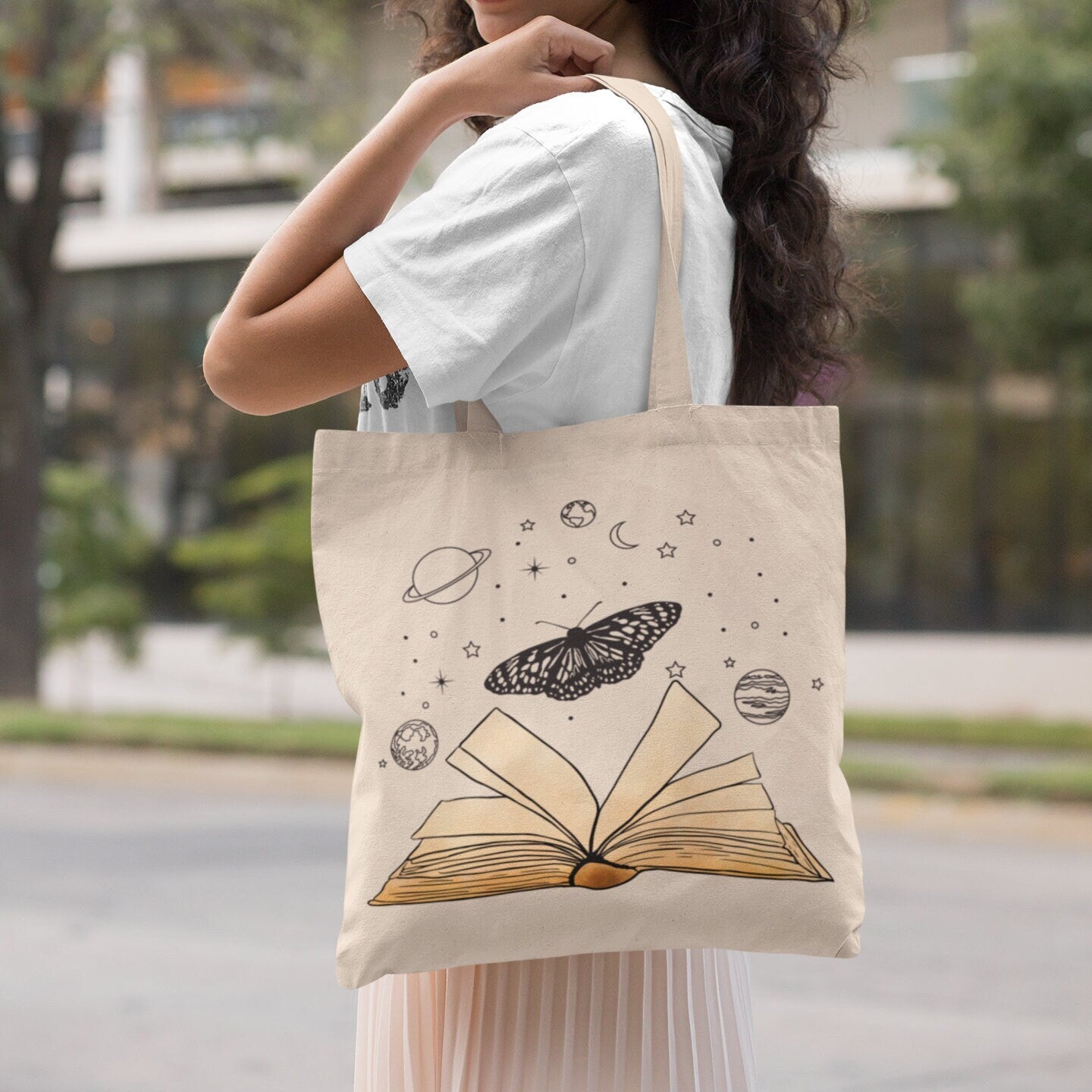 Butterfly Book Tote Bag, Teachers Gift, Book Lover Gift, Canvas Tote b –  shirtcreationzstore