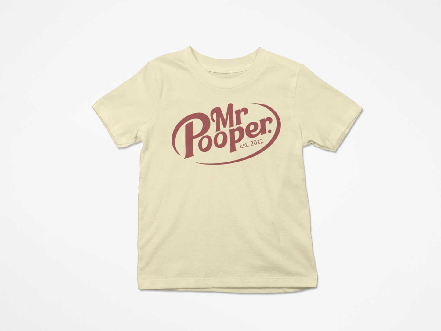 MR POOPER Natural Toddler T-Shirt, funny kids shirt, toddler gift shirt.