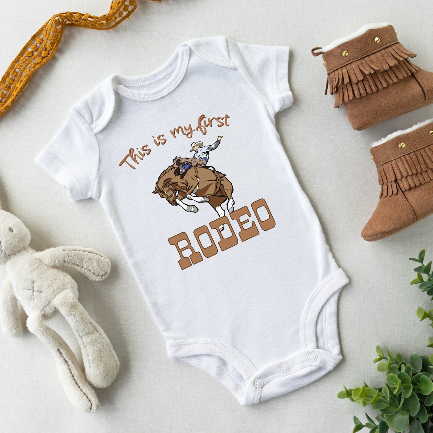 This is my first rodeo Baby Onesie, Cowboy baby Onesie, Rodeo baby body suit. cute baby gift.