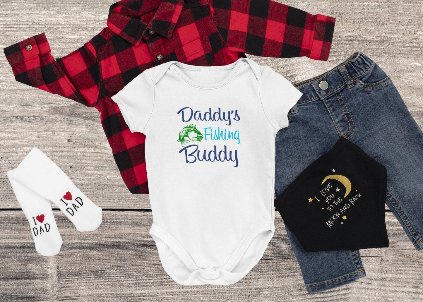 Daddy's fishing buddy Onesie®, Fishing buddy Onesie®, baby fisher, fishing baby bodysuit.