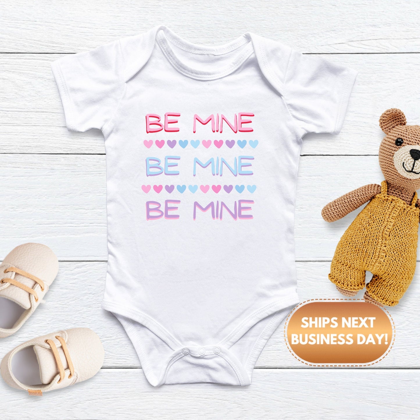 Be mine baby Onesie® - Valentine's baby Onesie®, funny Valentine's day Onesie®, baby's first Valentine body suit