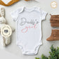 Daddy's girl Baby Onesie®, Daughter baby Onesie®,  baby announcement body suit. cute baby gift.