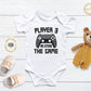 Player 3 has entered the game Baby Onesie®, Player three baby Onesie®, newborn baby body suit. cute baby gift.