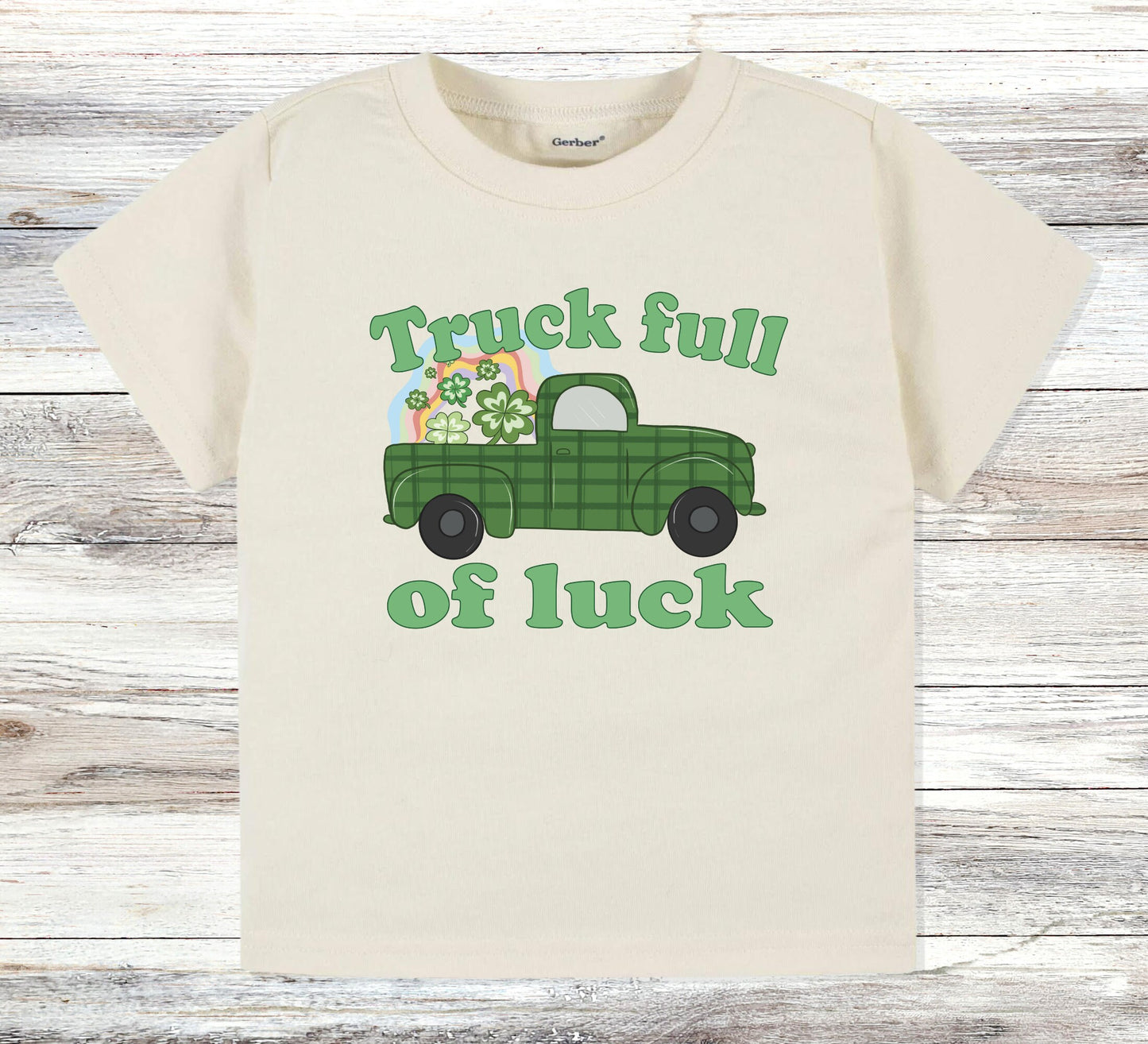 Truck full of Luck Natural Toddler T-Shirt, St. Patrick's kids shirt, Lucky toddler gift shirt.