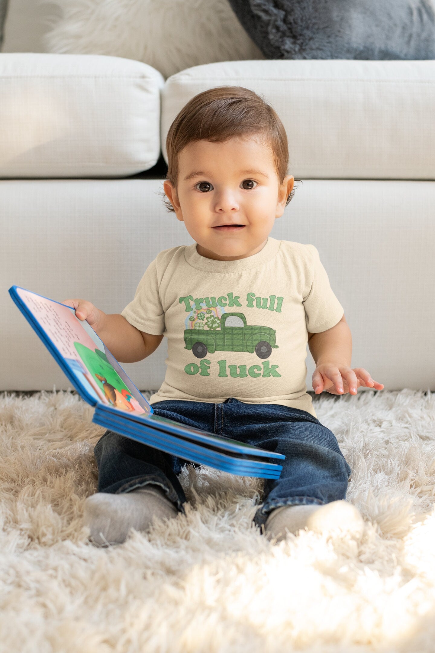 Truck full of Luck Natural Toddler T-Shirt, St. Patrick's kids shirt, Lucky toddler gift shirt.