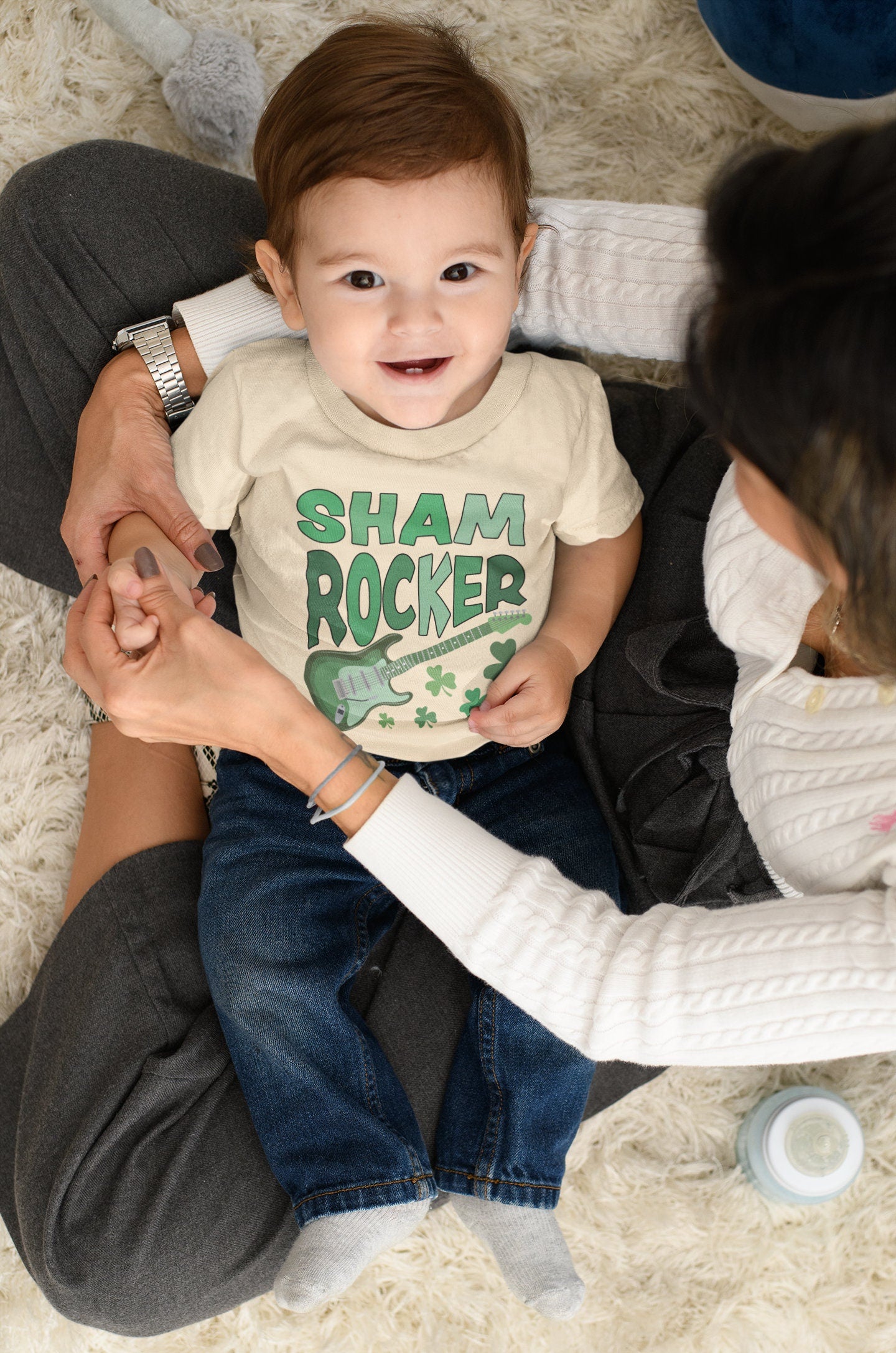 Sham rocker Shirt, St. Patrick's day kids shirt, shamrock shirt for kids, Natural toddler Tee