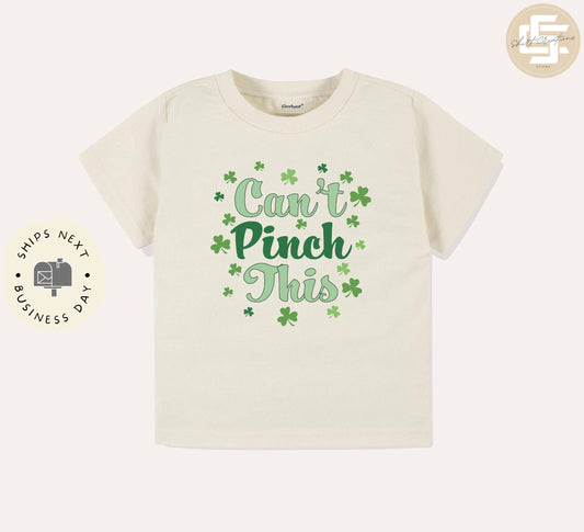 Can't pinch this Shirt, St. Patrick's day kids shirt, Natural toddler Tee