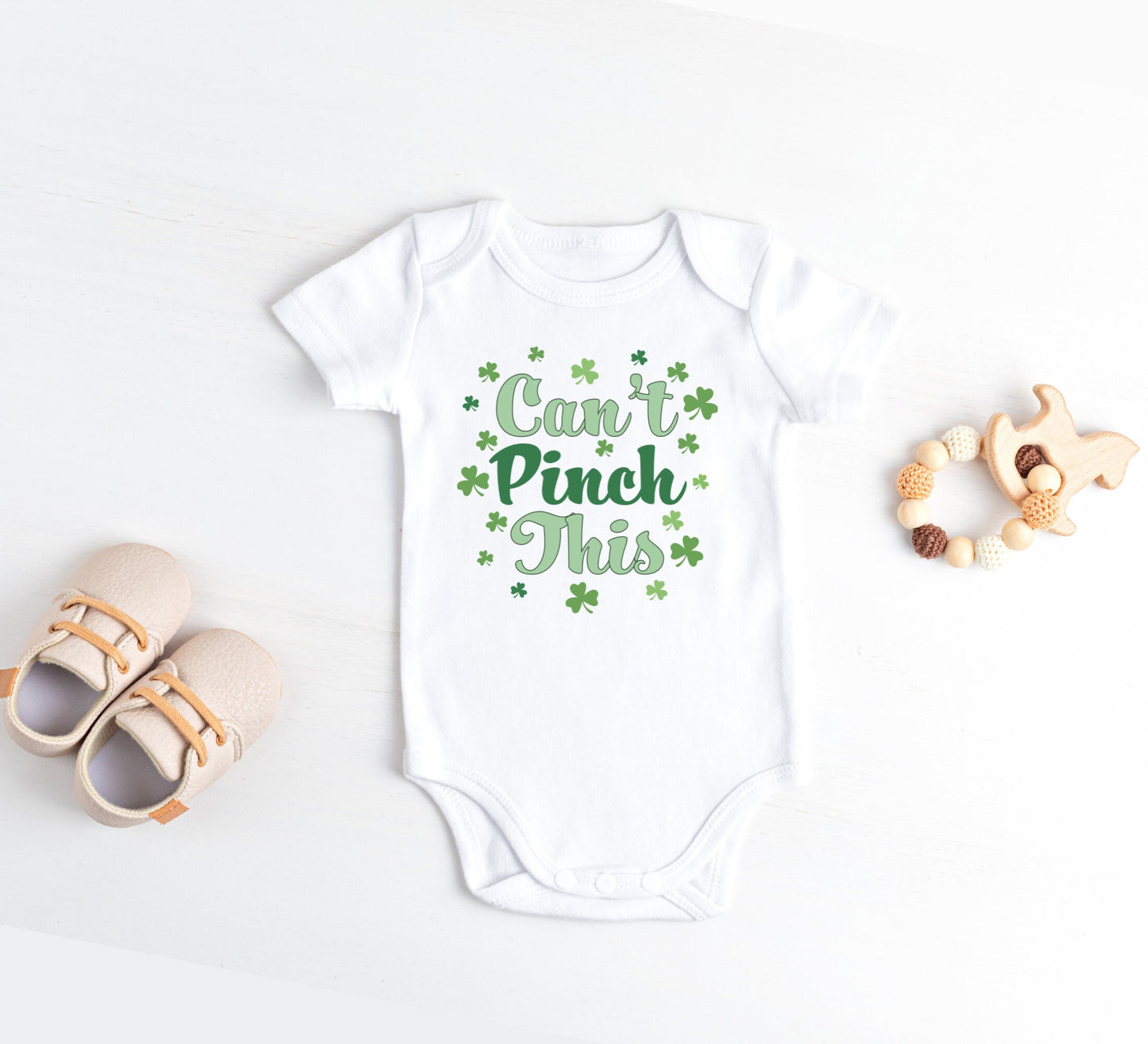 Can't pinch this Baby Onesie®, St. Patrick's baby Onesie®, Lucky baby body suit. cute baby gift.