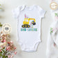 Eggs-cavator Baby Onesie®, Easter egg Onesie®, Easter baby body suit. cute baby gift.