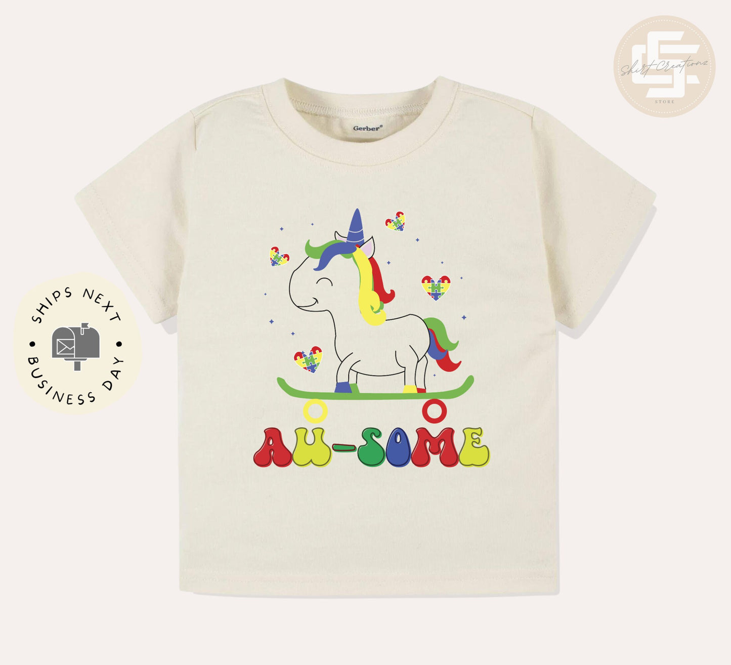 Au-some Toddler TShirt, Autism awareness kids shirt, Autism toddler Tee.