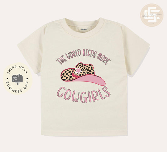 The world needs more cowgirls Toddler TShirt, Cowgirl kids shirt, Country girl toddler Tee.