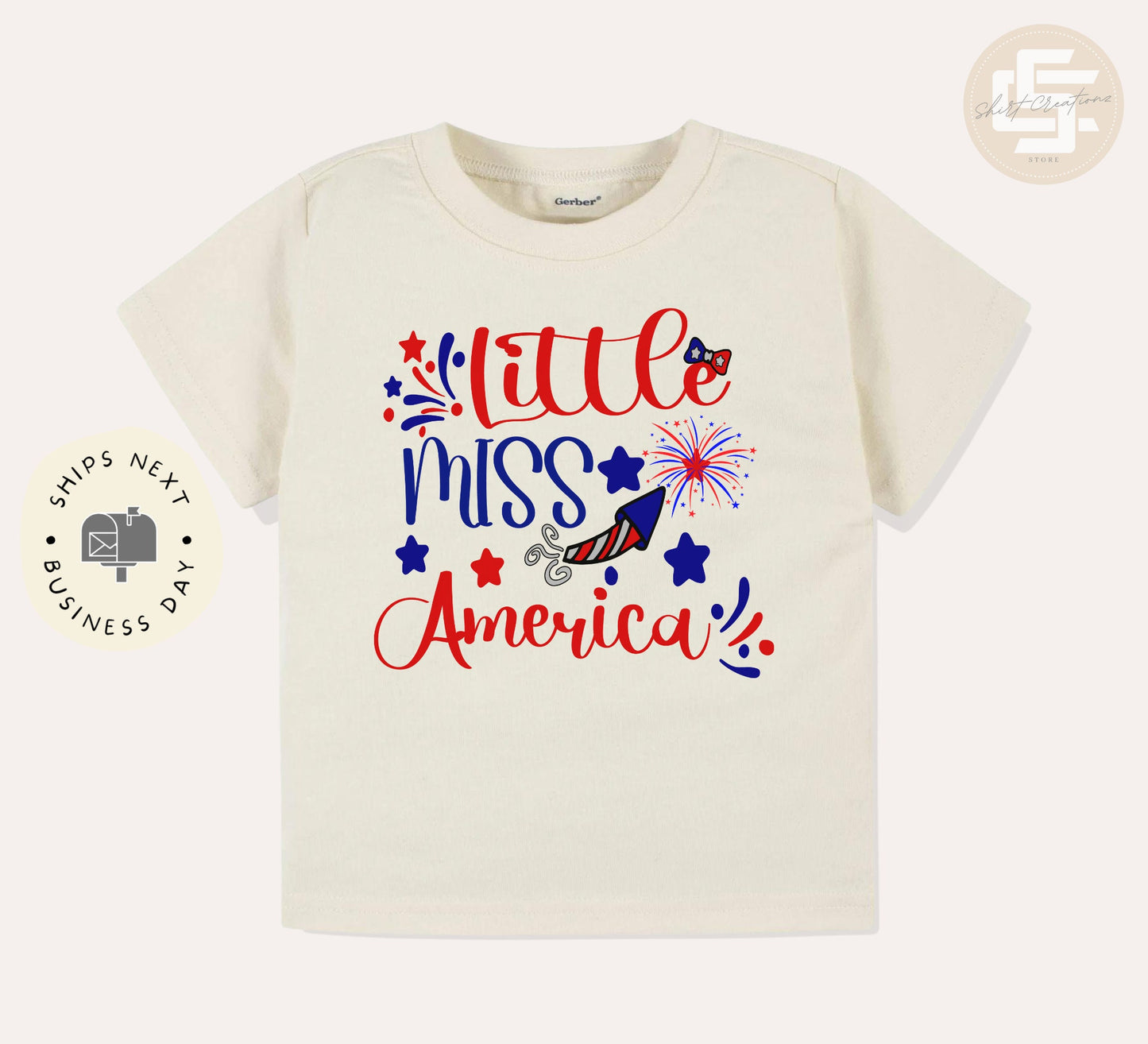 Little Miss America Toddler TShirt, 4th of July  kids shirt, American girl toddler Tee.