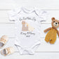 Our first mother's day baby Onesie® Mother's day baby Onesie®, cute personalized date newborn body suit. newborn baby gift.