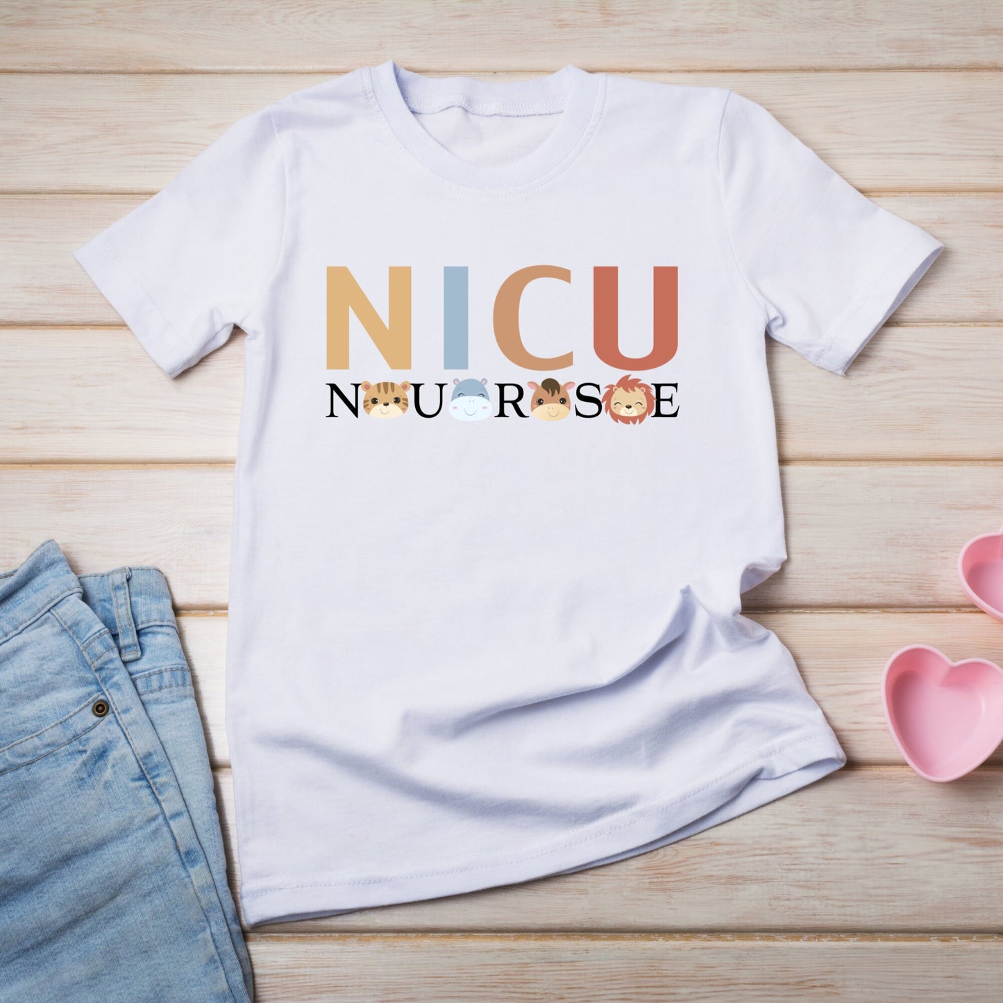 NICU Nurse Shirt, NICU Nurse Animal T-shirt, Cute Nurse Gift, Nurse Appreciation Gift, Nicu Nurse animal Tee