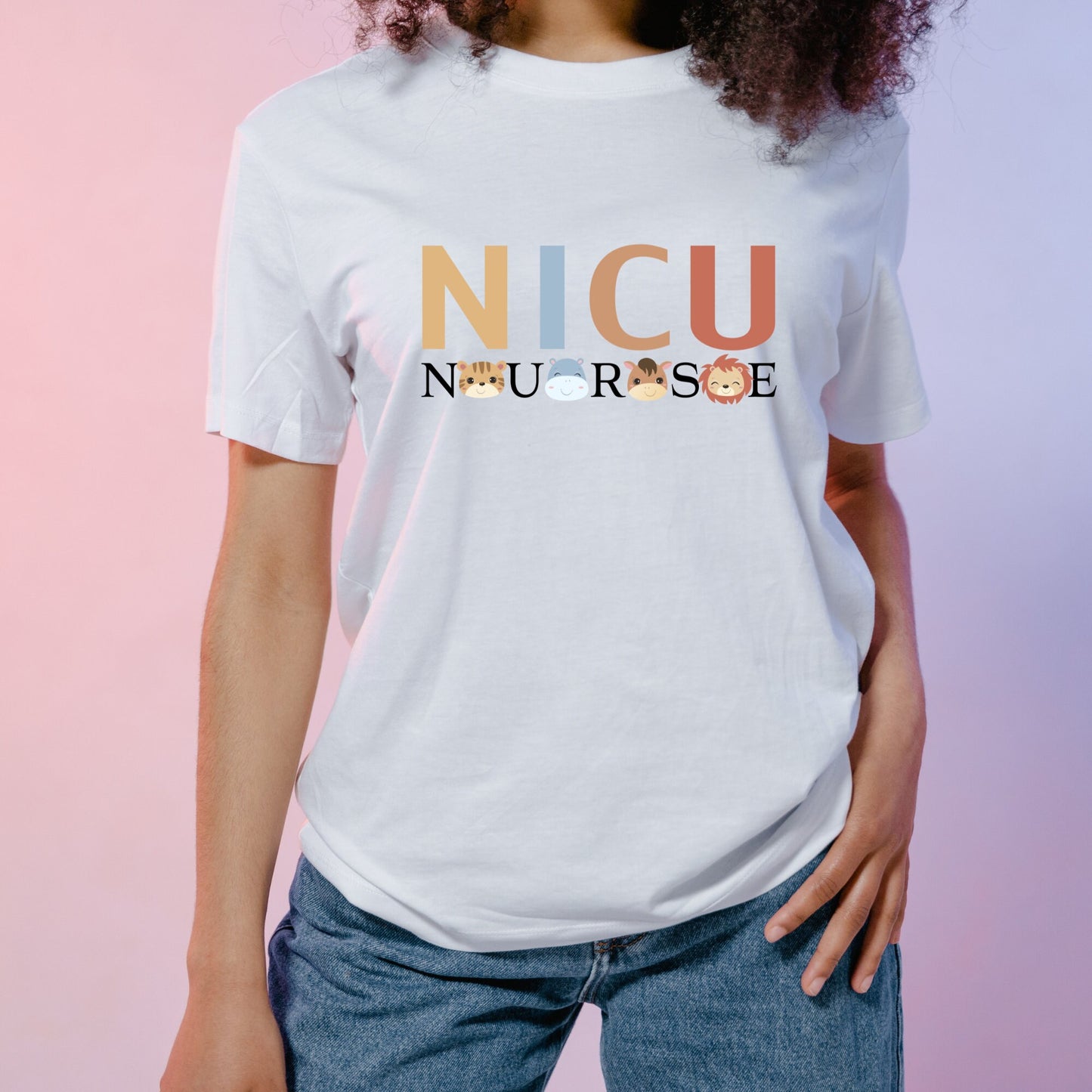 NICU Nurse Shirt, NICU Nurse Animal T-shirt, Cute Nurse Gift, Nurse Appreciation Gift, Nicu Nurse animal Tee