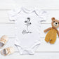 Birth month flower baby Onesie® Personalized birth flower baby Onesie®, cute personalized newborn body suit. newborn baby gift.